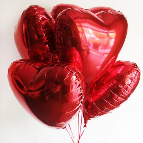 Комплект из 5 шаров "Сердце"